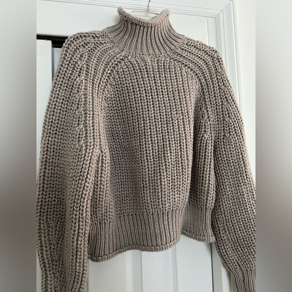 H&M Taupe Turtleneck Sweater